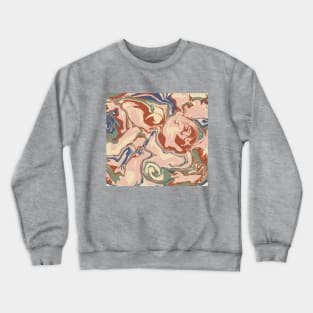 Marbled Paper Design Crewneck Sweatshirt